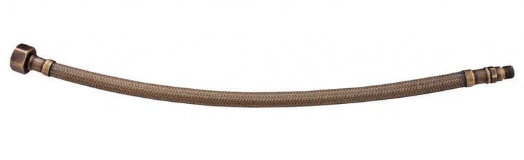 Wąż przyłączeniowy nierdzewny M10x3/8&quot;, 35cm, brąz
