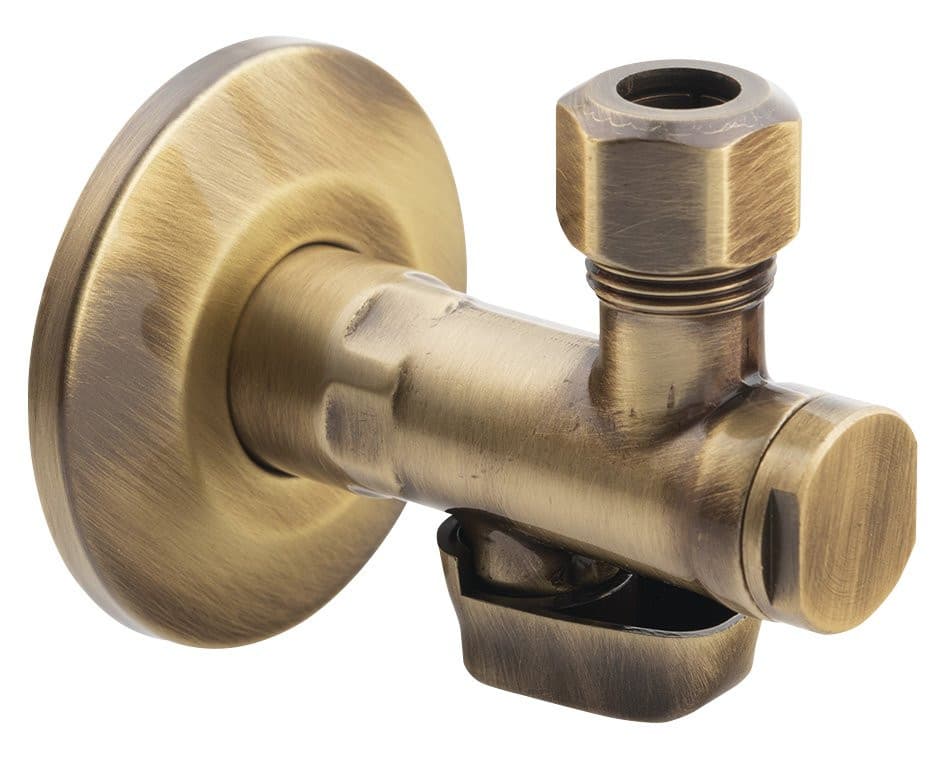 Zawór kątowy 1/2&quot;x 3/8&quot;, brąz
