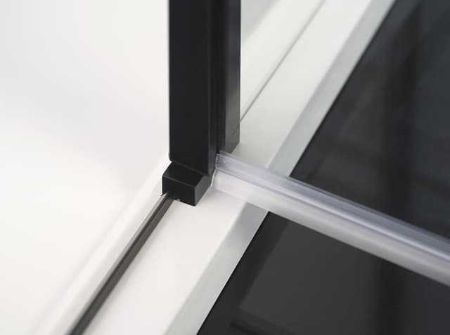 ZOOM BLACK drzwi prysznicowe 1100mm, szkło czyste