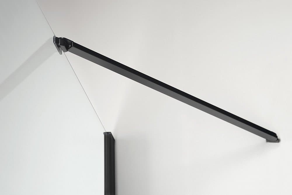 ZOOM BLACK ścianka boczna 800mm, szkło czyste