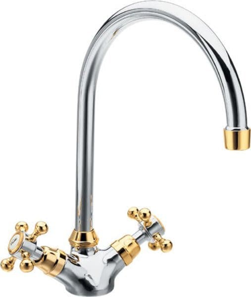 ANTEA bateria kuchenna, wysokość 275mm, chrom/złoto