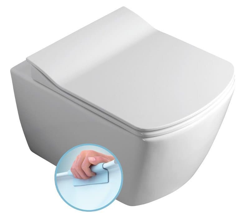 GLANC WC wiszące, Rimless, 37x51,5cm, biały