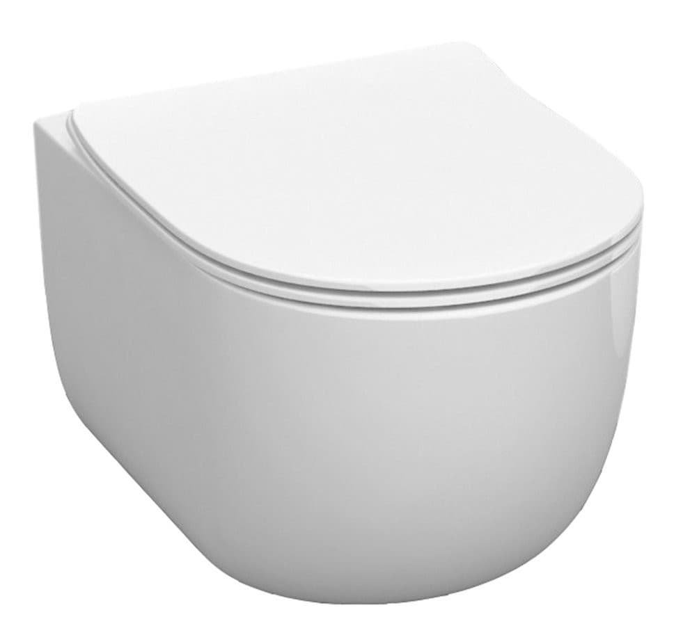 FLO WC wiszące, Rimless, 37x54cm, biały