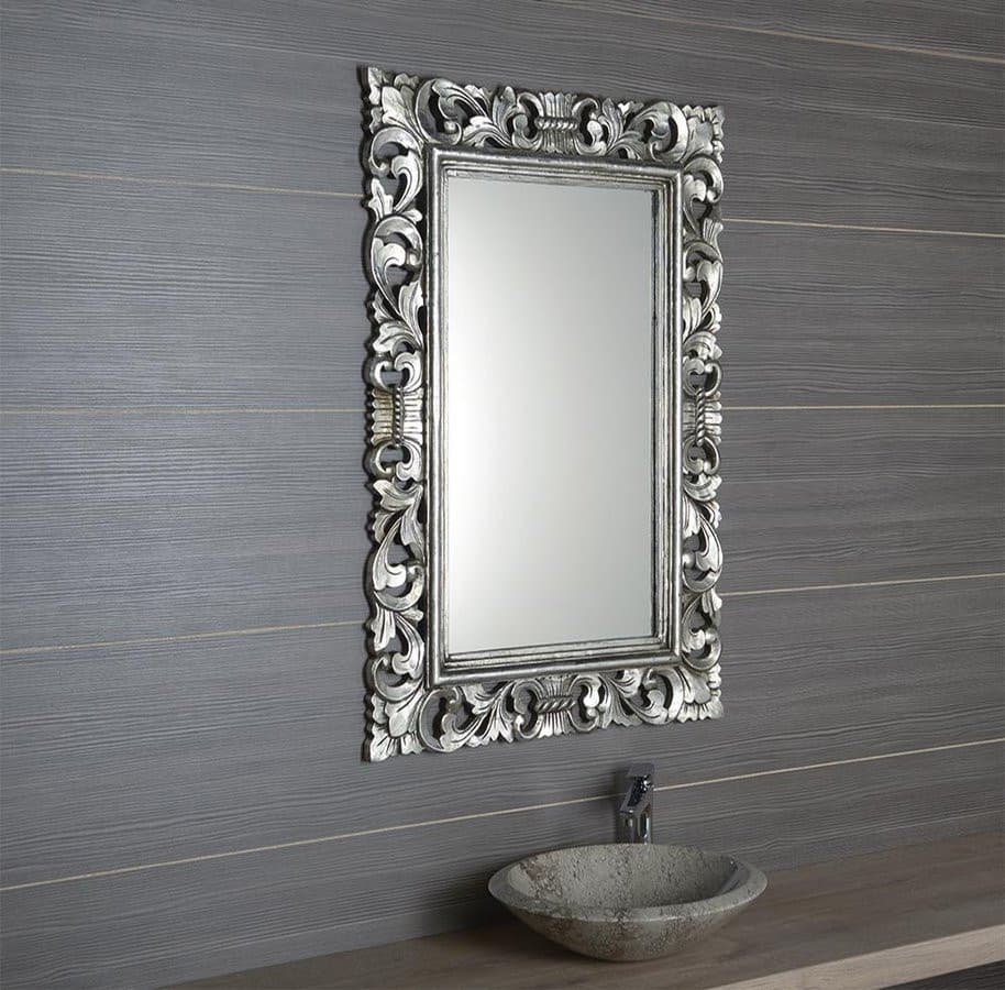 SCULE Lustro w ramie, 80x120cm, srebrny
