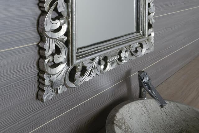 SCULE Lustro w ramie, 80x120cm, srebrny