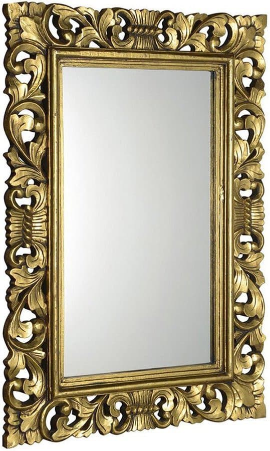 SCULE Lustro w ramie, 80x120cm, złoty