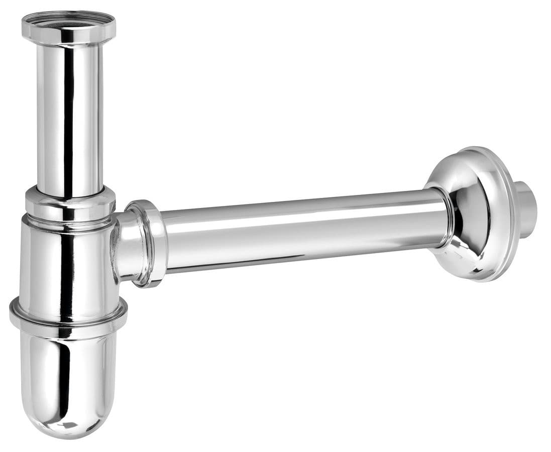 RETRO Syfon umywalkowy 5/4&quot;, odpływ 32mm, chrom