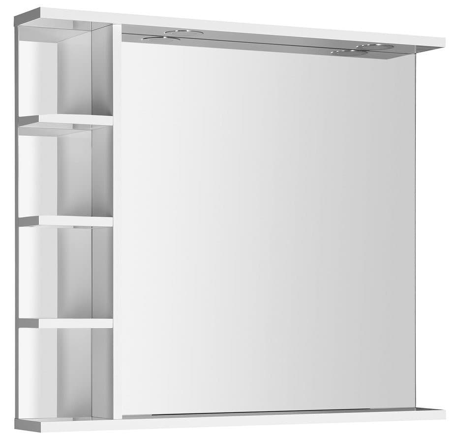 KORIN lustro z oświetleniem LED i półkami 80x70x12cm