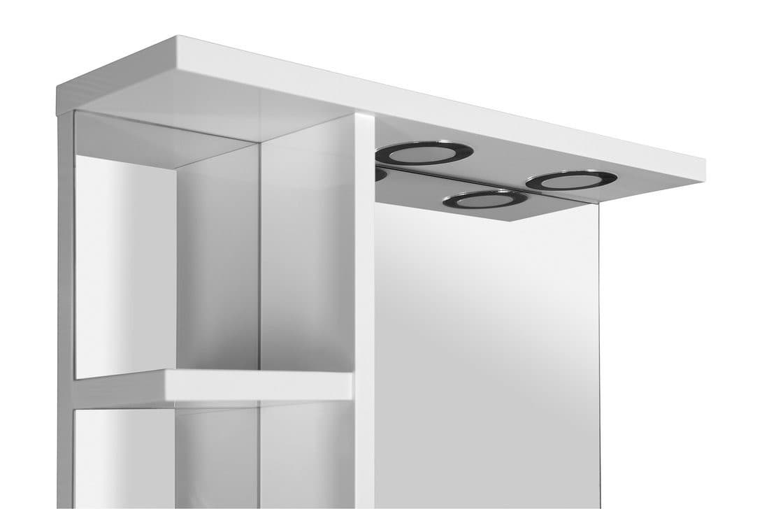 KORIN lustro z oświetleniem LED i półkami 60x70x12cm