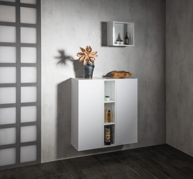 ESPACE szafka otwarta z półkami, 20x94x22cm, dąb srebrny