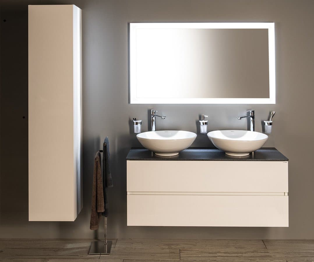 FLUT Lustro z podświetleniem LED 120x70cm, białe