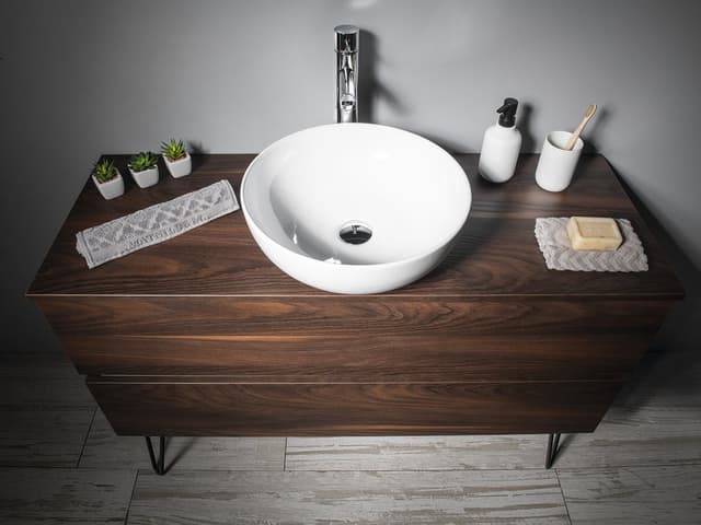 RONDANE umywalka ceramiczna nablatowa Ø 41 cm, biała