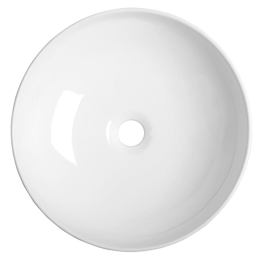 RONDANE umywalka ceramiczna nablatowa Ø 41 cm, biała