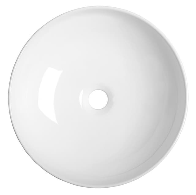 RONDANE umywalka ceramiczna nablatowa Ø 41 cm, biała