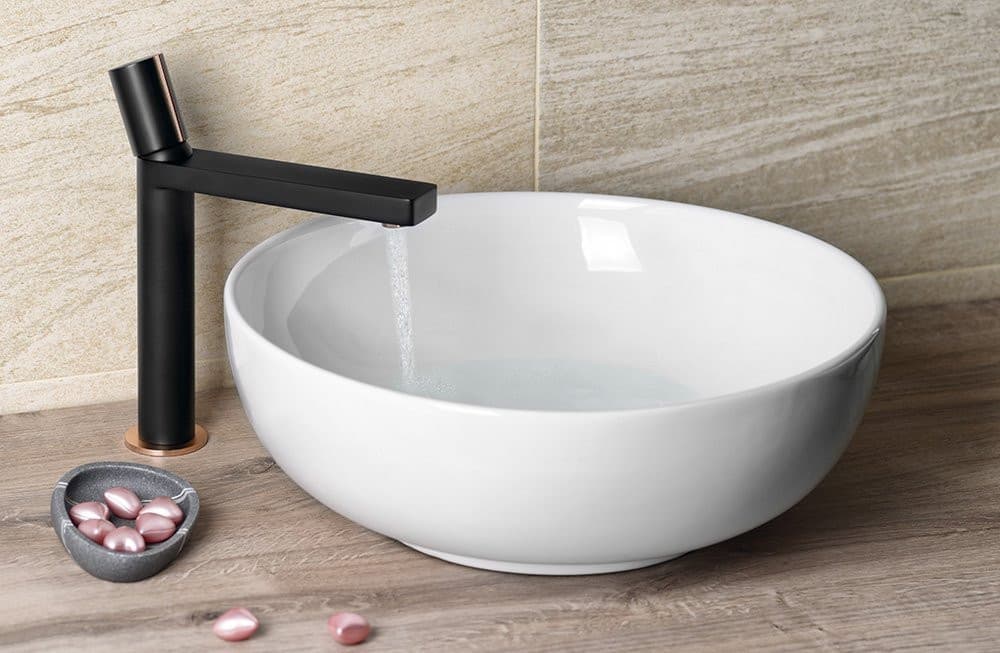 RONDANE umywalka ceramiczna nablatowa Ø 41 cm, biała