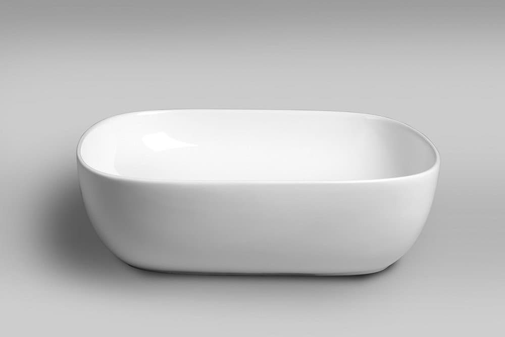 LIRO Umywalka ceramiczna nablatowa 50,5x41 cm, biała
