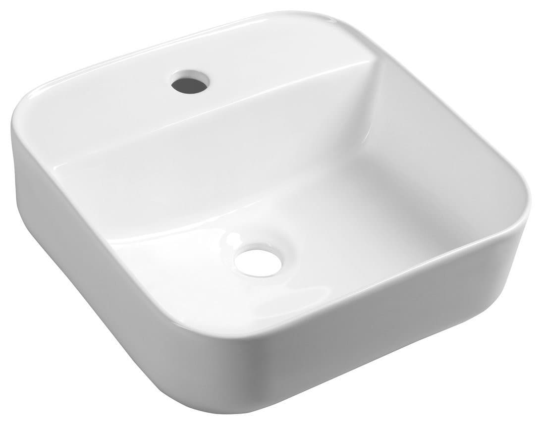 MOLVENO umywalka ceramiczna nablatowa 39,5x39,5 cm, biała