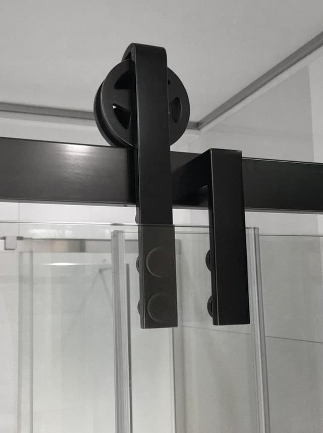 VOLCANO BLACK drzwi prysznicowe 1300 mm, szkło czyste
