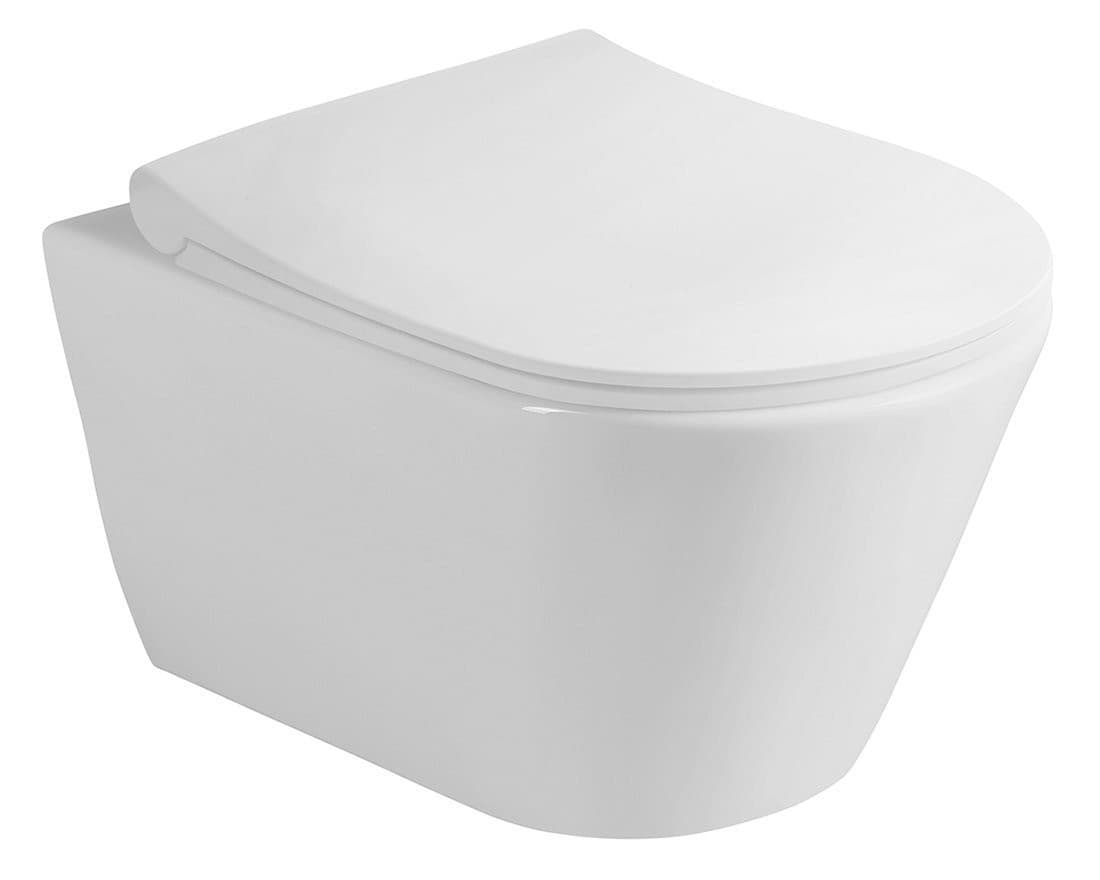AVVA WC wiszące, Rimless, 35,5x53cm, biały