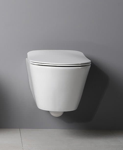 AVVA WC wiszące, Rimless, 35,5x53cm, biały
