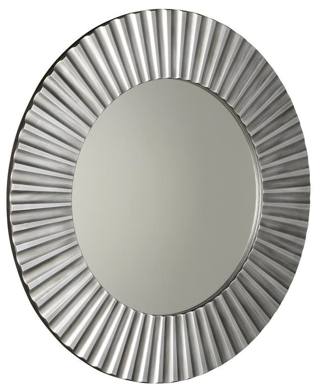 PRIDE okrągłe lustro ramie średnica 90cm, srebro