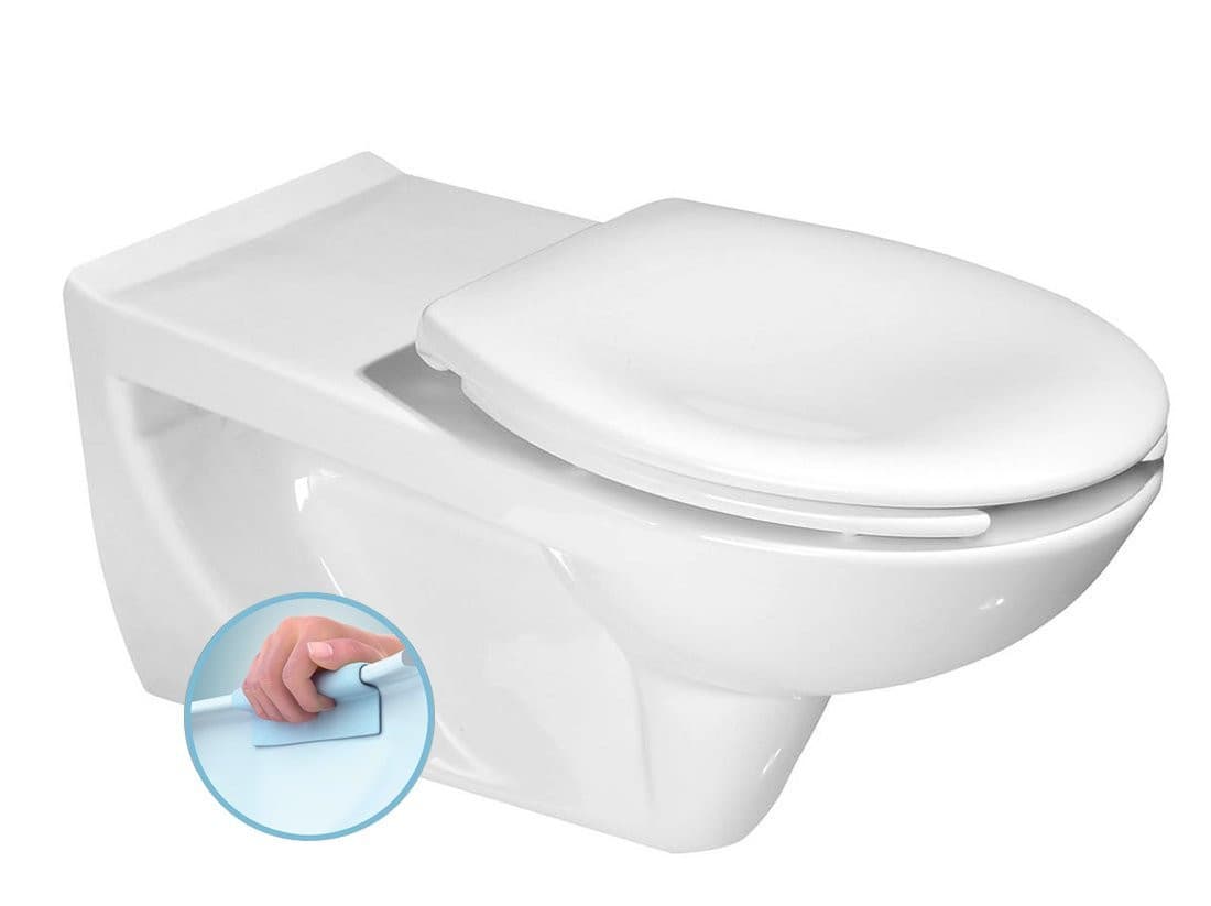 HANDICAP WC wiszące przedłużone, Rimless, 37,5x73cm, biały