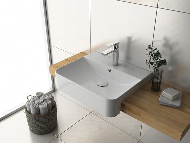 SOTT AQUA umywalka wpuszczana w blat, 59x49cm, biała