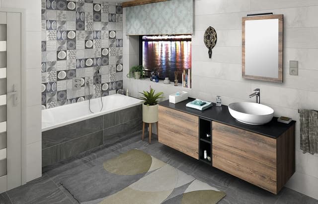 TREOS szafka umywalkowa 110x53x50,5cm, czarny mat