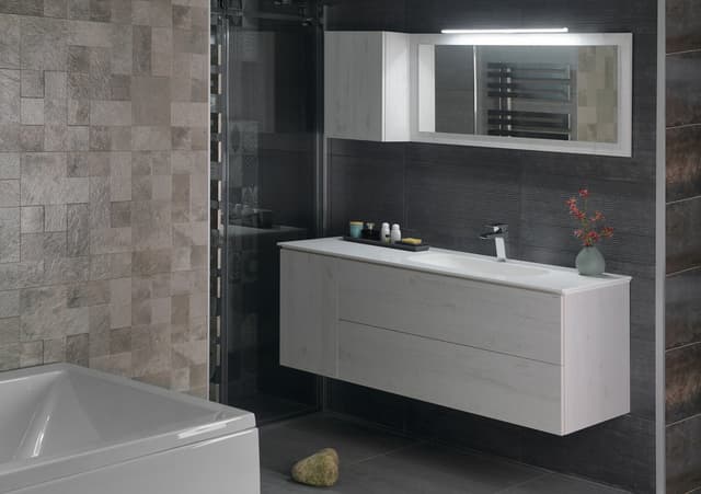 TREOS szafka umywalkowa 110x53x50,5cm, dąb Polar