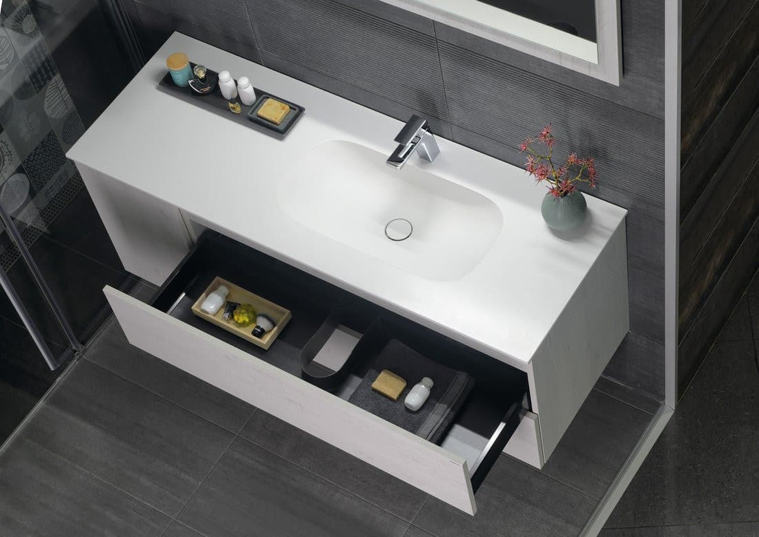 TREOS szafka umywalkowa 110x53x50,5cm, dąb Polar