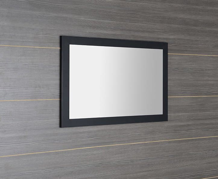 TREOS lustro w ramie 110x50cm, czarny mat
