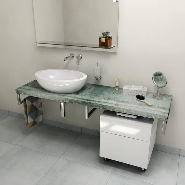 AVICE blat pod umywalkę 120x50cm, grubość 5cm, Aquamarine