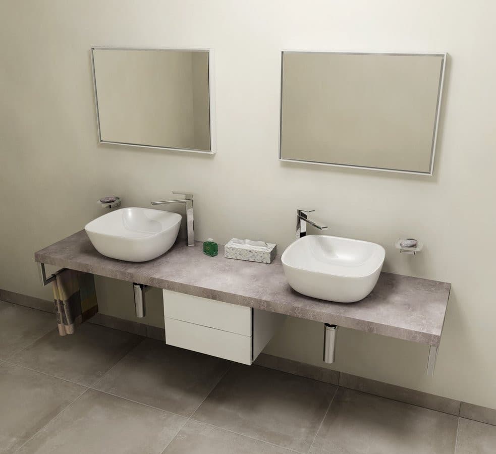 AVICE blat pod umywalkę 220x50cm, grubość 5cm, Cement