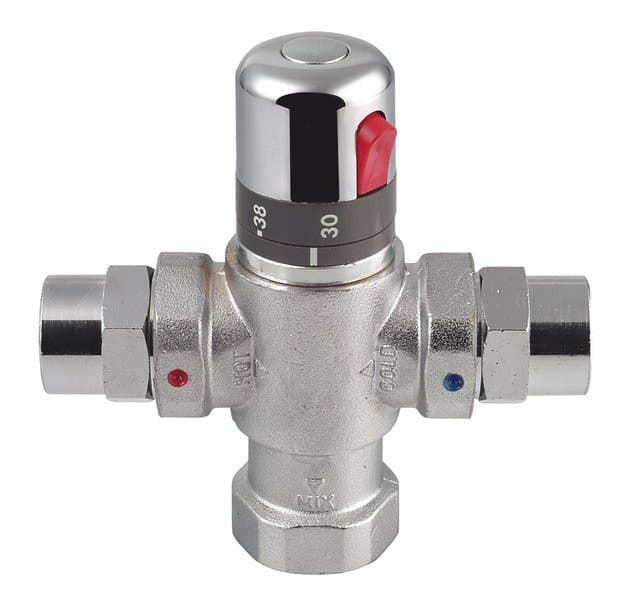 Termostatyczny regulator wody, 1&quot;, dla 4 do 8 punktów, chrom