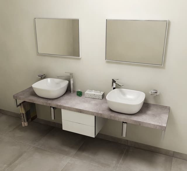 AVICE blat pod umywalkę 230x50cm, grubość 5cm, Cement