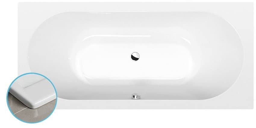 VIVA B SLIM wanna prostokątna 185x80x47cm, biała