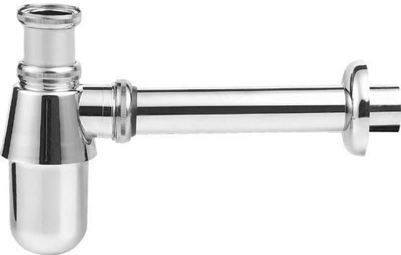 Syfon umywalkowy 5/4&quot;, odpływ 32 mm, niski, chrom