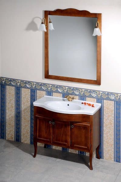 RETRO lustro w drewnianej ramie 89x115cm, buk