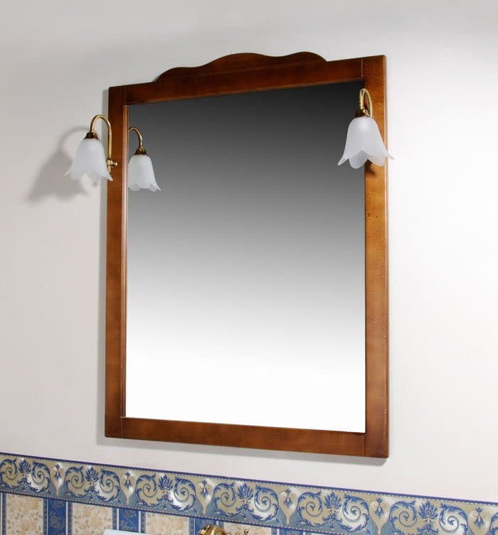 RETRO lustro w drewnianej ramie 89x115cm, buk