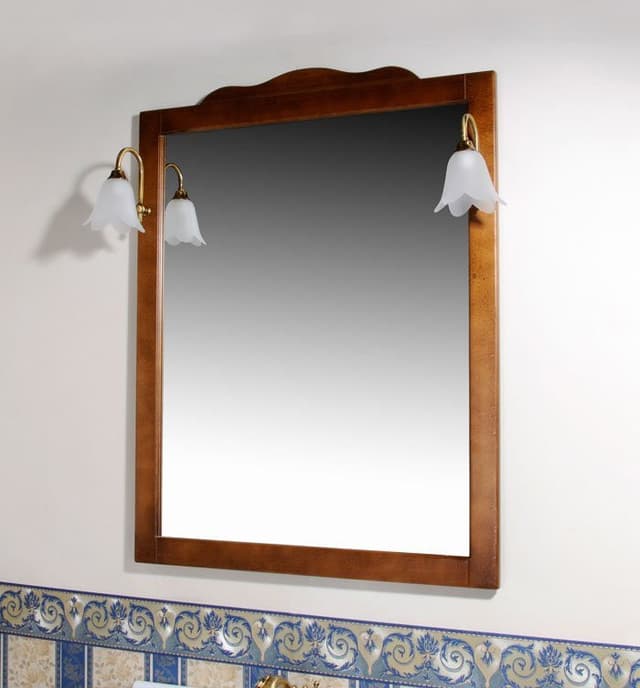 RETRO lustro w drewnianej ramie 89x115cm, buk