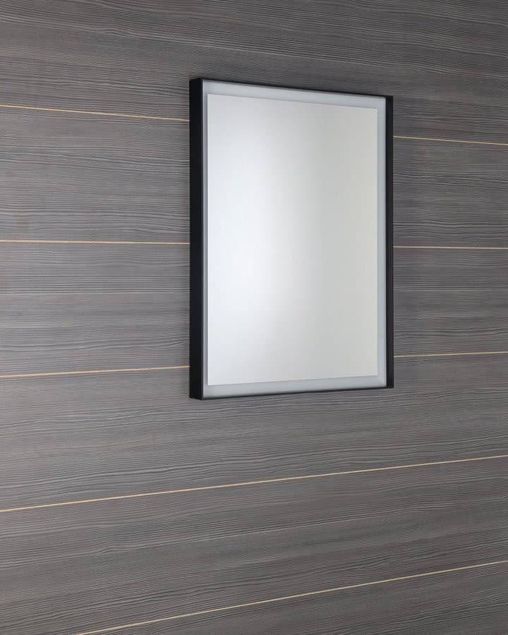 SORT lustro z oświetleniem LED 60x80cm, czarny mat