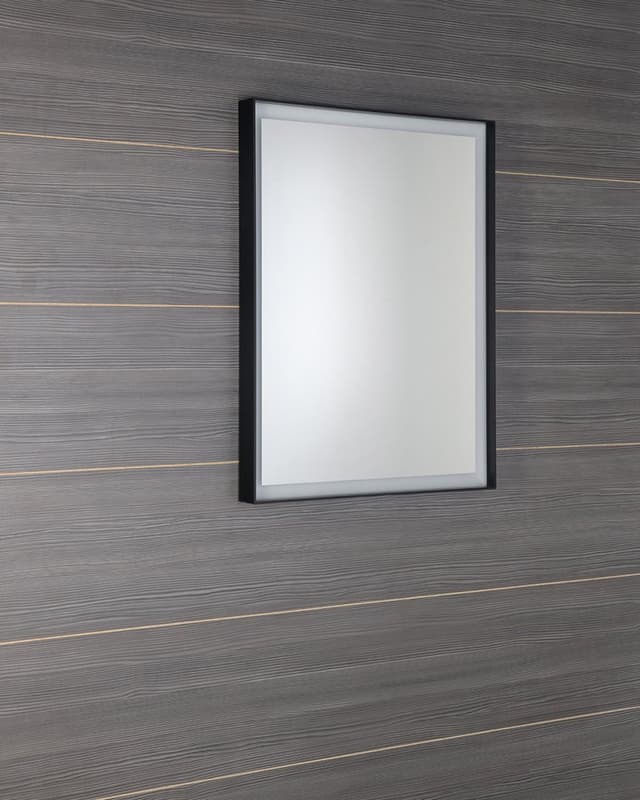 SORT lustro z oświetleniem LED 60x80cm, czarny mat
