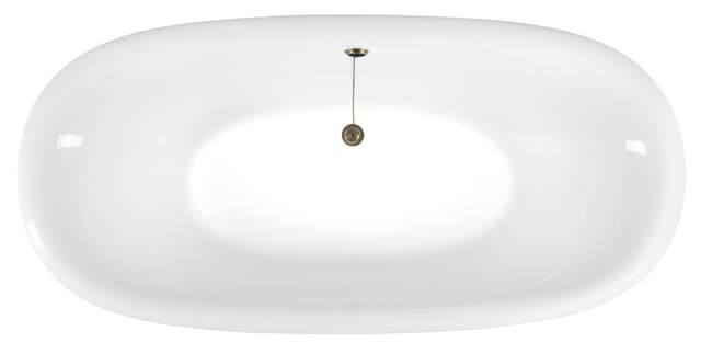 REGATA wanna wolnostojąca 175x85x61cm, nogi białe, biała
