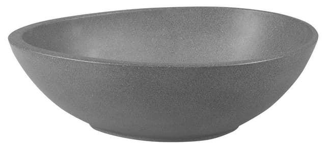 PUNC umywalka betonowa z odpływem, 53x39cm, czrany granit