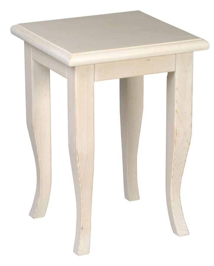 RETRO taboret 33x45x33cm, starobiały