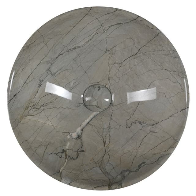 DALMA umywalka ceramiczna nablatowa Ø 42 cm, grigio