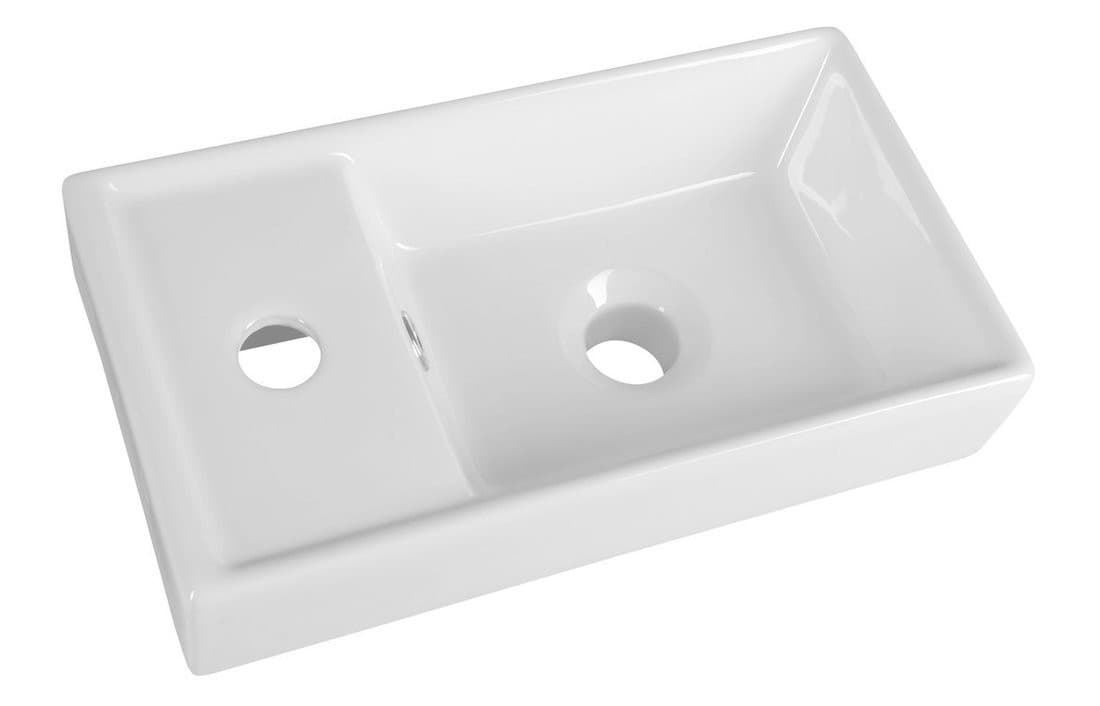 Umywalka ceramiczna meblowa, 40x22 cm, biała