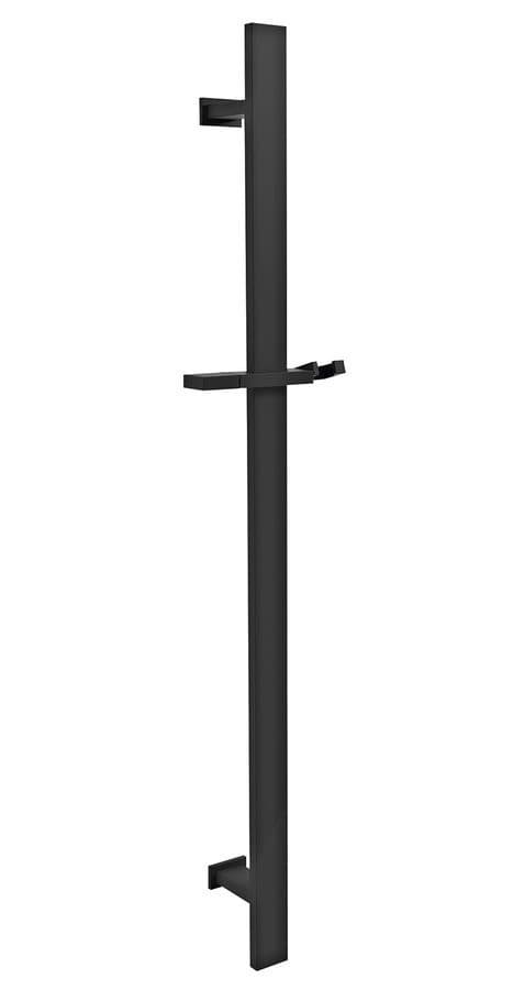 Drążek prysznicowy, przesuwny, kwadrat, 700mm, czarny mat