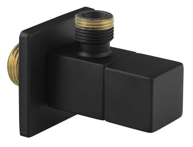 Zawór kątowy, 1/2&quot;x3/8&quot;, czarny mat