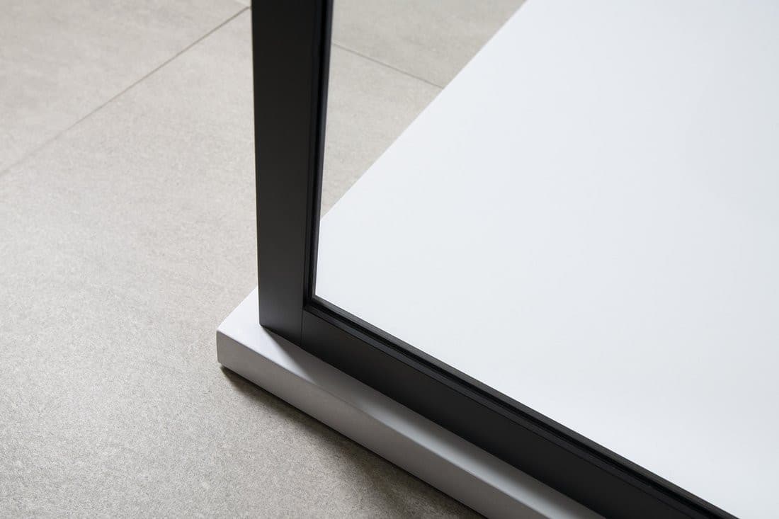 CURE BLACK walk-in, 700 mm, szkło czyste